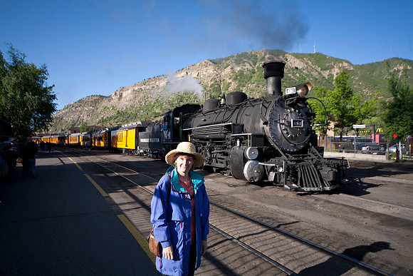 Sheryl at Durango-Silverton Narrow Gauge Railway, Durango, CO (2012)