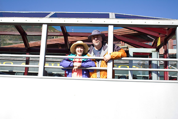 Dan & Sheryl on Durango-Silverton Narrow Gauge Railway, Durango, CO (2012)