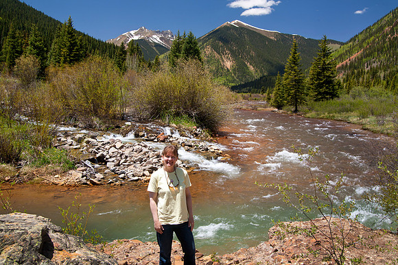 Sheryl at Mineral Creek, Silverton, CO (2012)