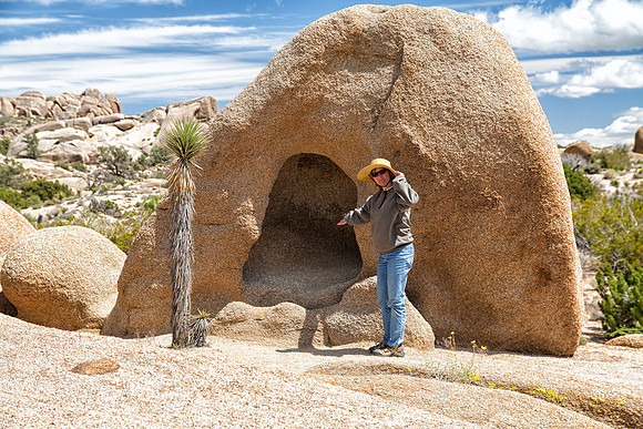 How Can You NOT Sit In Here? Sheryl at Joshua Tree National Park, CA (2010)