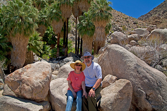 Dan & Sheryl at Fourtynine Palms Oasis, Joshua Tree National Park, CA (2010)