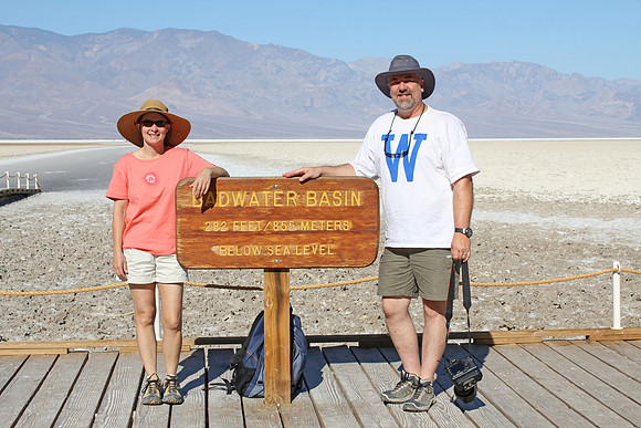 Dan & Sheryl at Badwater Basin, Death Valley National Park, CA (2010)