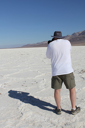 Dan Photographing the Salt Polygons, Badwater Basin, Death Valley National Park, CA (2010)