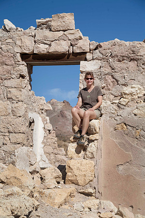 Sheryl at Rhyolite Ruins, Rhyolite, NV (2010)