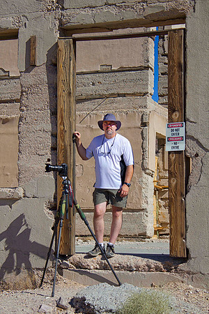 Dan Photographing at Rhyolite Ruins, Rhyolite, NV (2010)