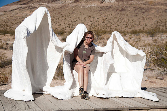 Sheryl Is Now Part of Ghostly Last Supper, Rhyolite, NV (2010)