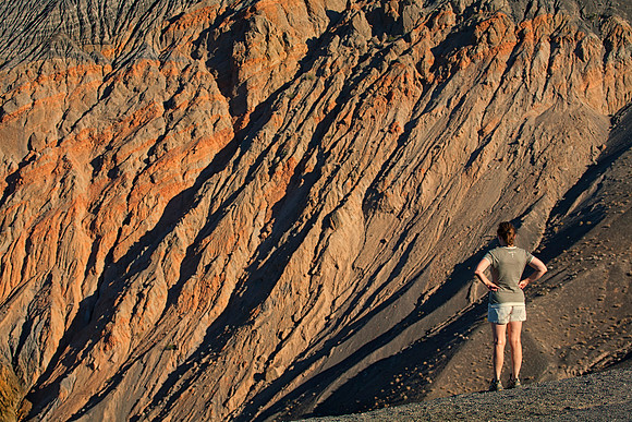 Sheryl Looking Into Ubehebe Crater, Death Valley National Park, CA (2010)