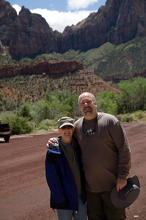 Dan & Sheryl at Zion National Park Visitor Center, UT (2010)