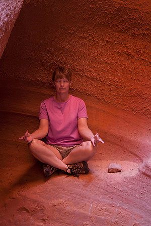 A Little Zen in the Canyon, Lower Antelope Canyon, Page, AZ (2010)