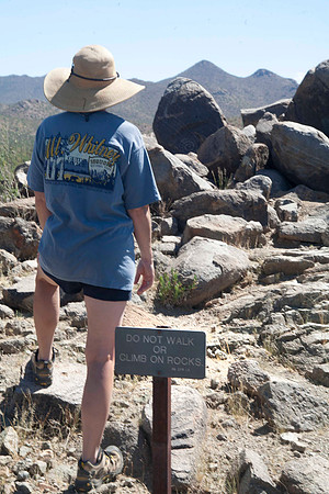 Sheryl at Signal Hill Petroglyphs, Saguaro National Park, Tucson, AZ (2010)