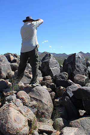 Dan Photographing at Signal Hill Petroglyphs, Saguaro National Park, Tucson, AZ (2010)