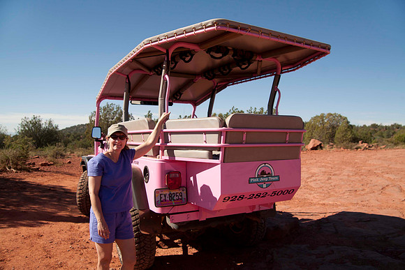 Sheryl on Pink Jeep Tour to Palatki and Honanki Ruins, Sedona, AZ (2010)