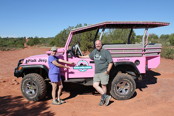 Sheryl and Dan on Pink Jeep Tour to Palatki and Honanki Ruins, Sedona, AZ (2010)