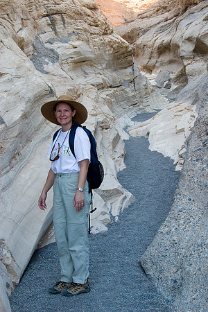 Sheryl Hiking in Mosaic Canyon, Death Valley National Park, CA (2007)