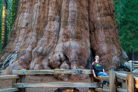 Sheryl and General Sherman at Sequoia National Park, CA (2007)