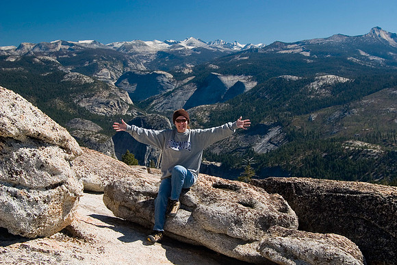 Sheryl at Sentinel Dome Summit, Yosemite National Park, CA (2007)