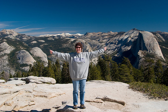 Sheryl at Sentinel Dome Summit, Yosemite National Park, CA (2007)