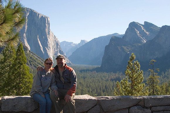 Us at Tunnel View, Yosemite National Park, CA (2007)