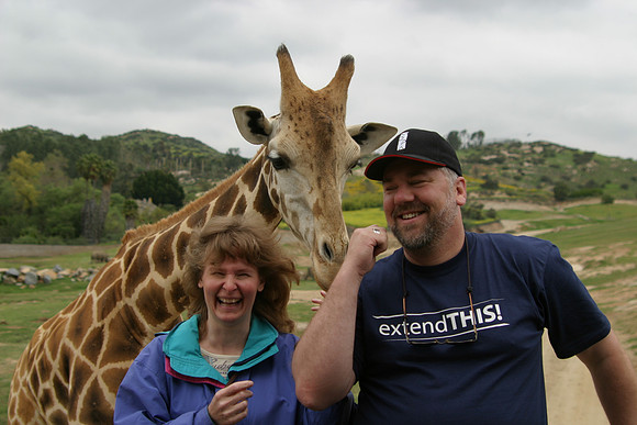 Feeding Masai Giraffe, San Diego Wild Animal Park, Escondido, CA (2006)