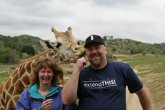 Feeding Masai Giraffe, San Diego Wild Animal Park, Escondido, CA (2006)
