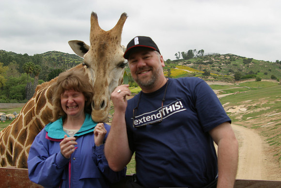 Feeding Masai Giraffe, San Diego Wild Animal Park, Escondido, CA (2006)