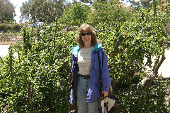 Sheryl with Elephant Bush, Old Town, San Diego, CA (2006)