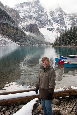Sheryl at Moraine Lake, Banff National Park, Canada (2006)