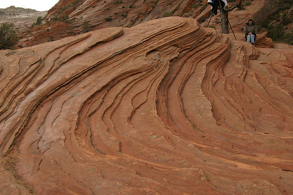 Sheryl Sitting Oh So Patiently While I Photograph at the Upper Mesa, Zion National Park, UT (2005)
