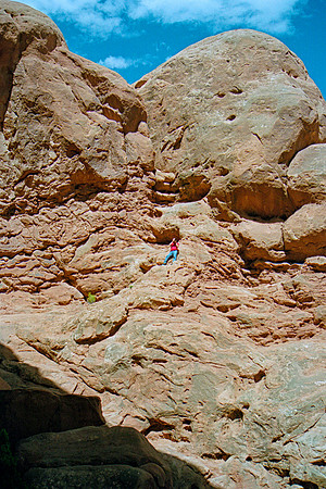 Dan Photographing at The Windows, Arches National Park, UT (2003)