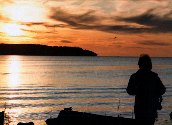 Sheryl at Gills Rock, Door County, Wi (1986)