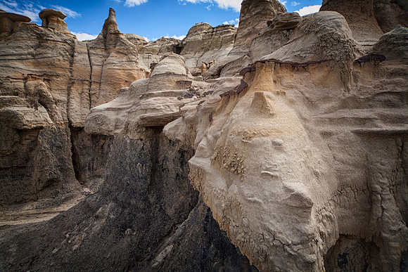 Eroded Wall, Bisti/De-Na-Zin Wilderness, NM