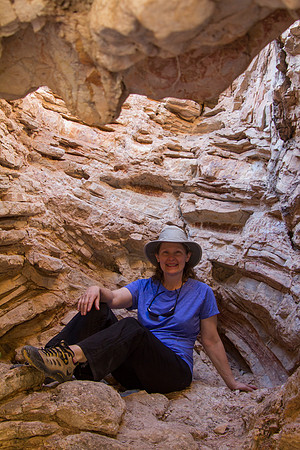 Sheryl in Rock Chamber, Ernst Tinaja, Big Bend National Park, TX (2018)