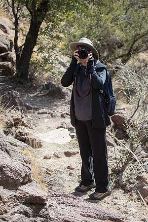 Sheryl on the Trail in Modesta Canyon, TX (2018)
