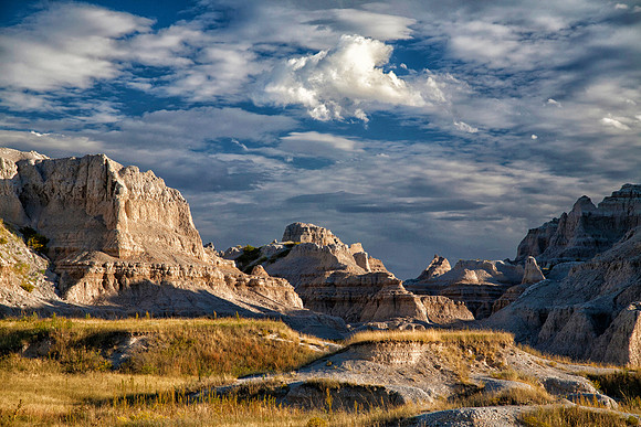 North Facing Peaks, Late Afternoon, Badlands National Park, SD
