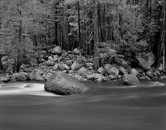 Merced River, Rain, Yosemite National Park, CA