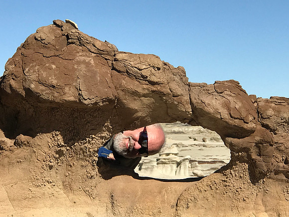 Dan at Arch, Bisti/De-Na-Zin Wilderness, NM (2018)