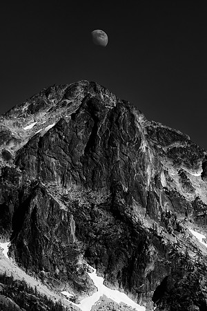 Moon Over Wine Spires, North Cascades National Park, WA