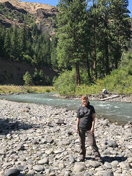 Sheryl and Naches River Along White Pass Near Yakima, WA (2019)