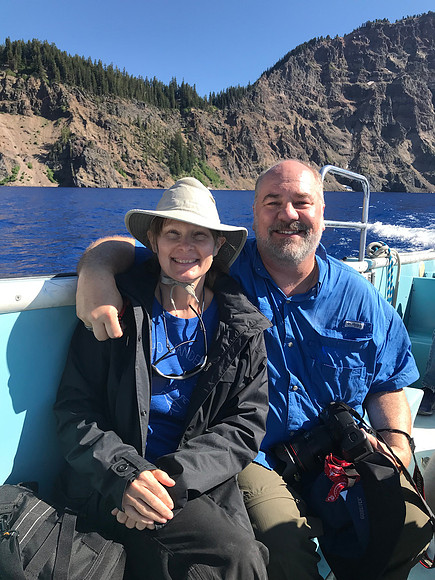 Dan and Sheryl, Boat Tour, Crater Lake National Park, OR (2019)