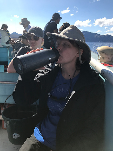 Dan and Sheryl, Boat Tour, Crater Lake National Park, OR (2019)