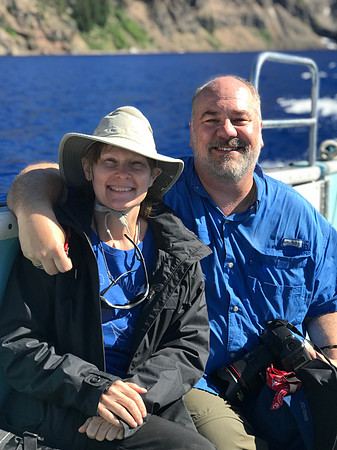 Dan and Sheryl, Boat Tour, Crater Lake National Park, OR (2019)