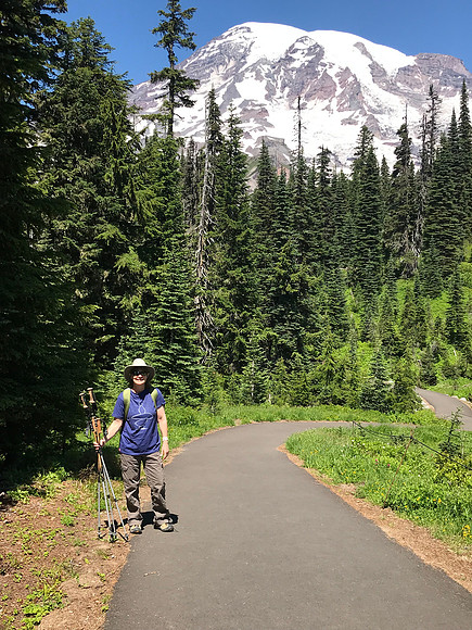 Sheryl on Nisqually Valley Trail, Mt. Rainier National Park, WA  (2019)