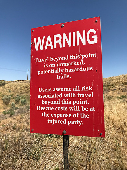 Warning Sign at Palouse Falls, WA (2019)