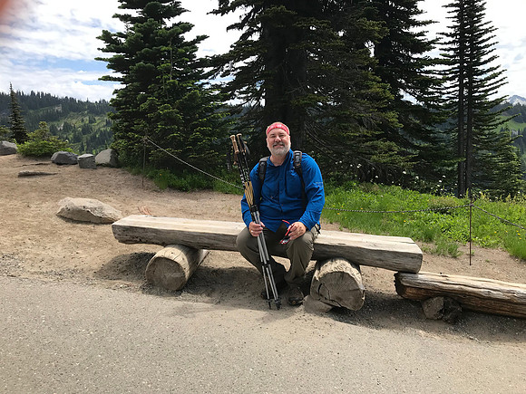 Dan at Myrtle Falls, Mt. Rainier National Park, WA (2019)