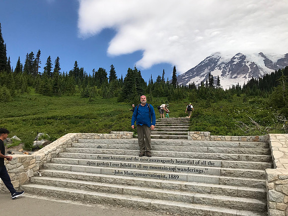 Dan at John Muir Steps, Paradise, Mt. Rainier National Park, WA (2019)