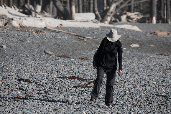 Sheryl Looking for Agates and Shells, Rialto Beach, Olympic National Park, WA  (2019)