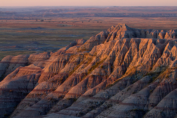 Sunrise, Panoramic Point Overlook, Badlands National Park, SD