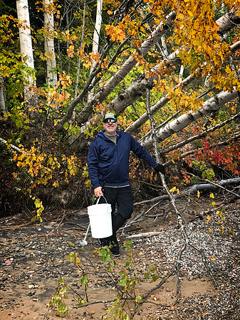 Dan Rockhounding at Muskallonge Lake State Park, MI (2020)