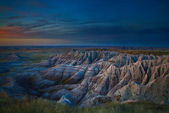 Dawn, Panoramic Point Overlook, Badlands National Park, SD
