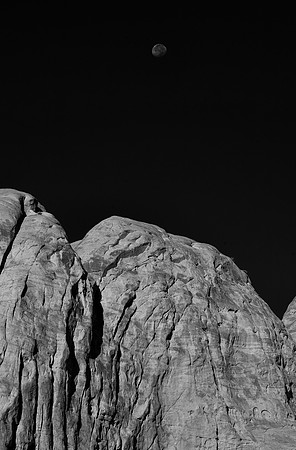 Cliffs and Moonset, Grand Staircase Escalante National Monument, UT